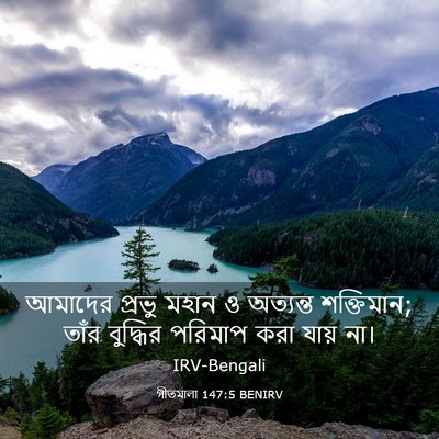 Picture 03 - গীতমালা 147:5 BENIRV - আমাদের প্রভু মহান - Bible Verse Picture