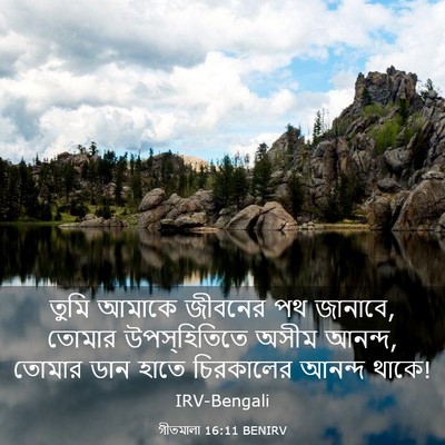 Picture 03 - গীতমালা 16:11 BENIRV - তুমি আমাকে জীবনের - Bible Verse Picture