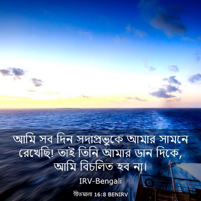 Picture 03 - গীতমালা 16:8 BENIRV - আমি সব দিন - Bible Verse Picture