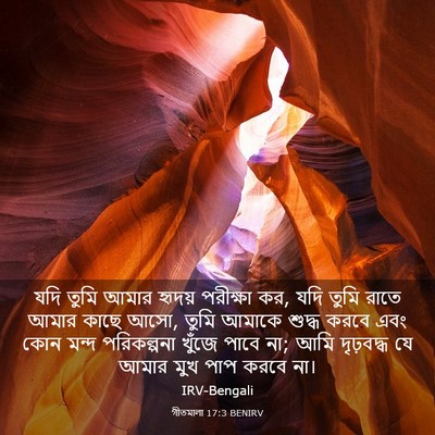 Picture 03 - গীতমালা 17:3 BENIRV - যদি তুমি আমার - Bible Verse Picture
