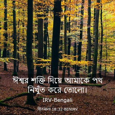 Picture 03 - গীতমালা 18:32 BENIRV - ঈশ্বর শক্তি দিয়ে - Bible Verse Picture