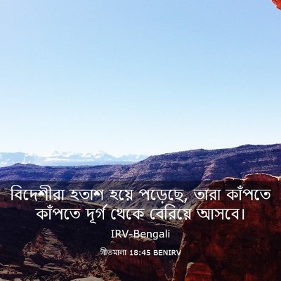 Picture 03 - গীতমালা 18:45 BENIRV - বিদেশীরা হতাশ - Bible Verse Picture
