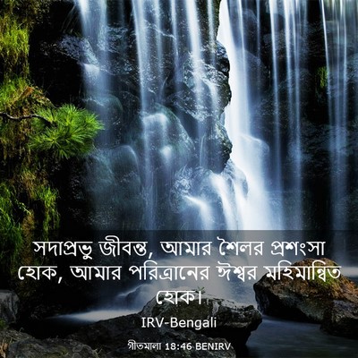 Picture 03 - গীতমালা 18:46 BENIRV - সদাপ্রভুু জীবন্ত, - Bible Verse Picture