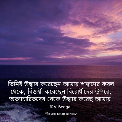 Picture 03 - গীতমালা 18:48 BENIRV - তিনিই উদ্ধার - Bible Verse Picture