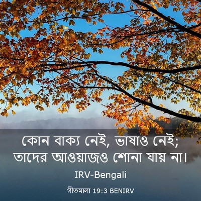 Picture 03 - গীতমালা 19:3 BENIRV - কোন বাক্য নেই, - Bible Verse Picture