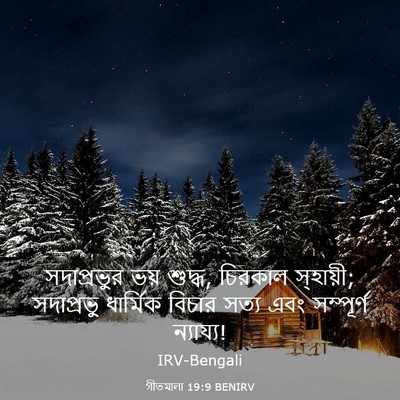 Picture 03 - গীতমালা 19:9 BENIRV - সদাপ্রভুুর ভয় - Bible Verse Picture