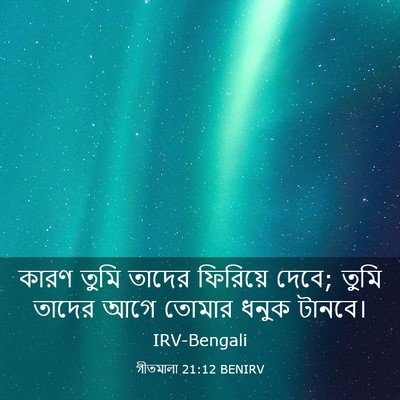Picture 03 - গীতমালা 21:12 BENIRV - কারণ তুমি তাদের - Bible Verse Picture