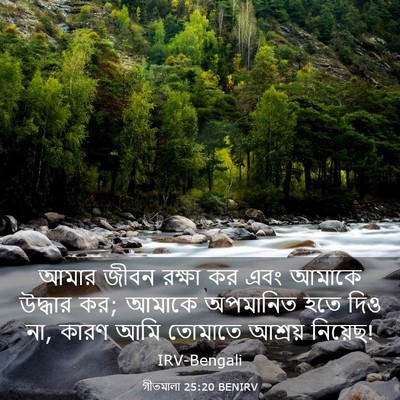 Picture 03 - গীতমালা 25:20 BENIRV - আমার জীবন রক্ষা কর - Bible Verse Picture