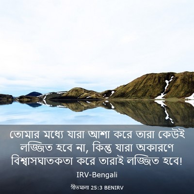 Picture 03 - গীতমালা 25:3 BENIRV - তোমার মধ্যে যারা - Bible Verse Picture