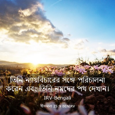 Picture 03 - গীতমালা 25:9 BENIRV - তিনি - Bible Verse Picture