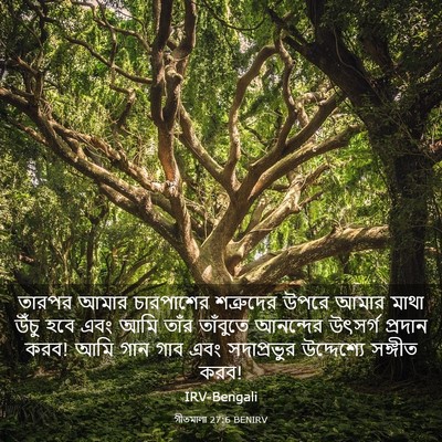 Picture 03 - গীতমালা 27:6 BENIRV - তারপর আমার - Bible Verse Picture