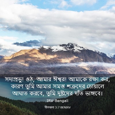 Picture 03 - গীতমালা 3:7 BENIRV - সদাপ্রভুু! ওঠ, আমার - Bible Verse Picture