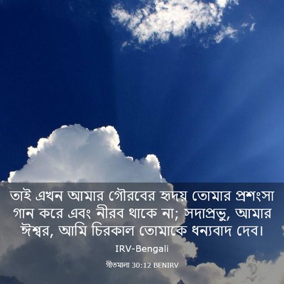 Picture 03 - গীতমালা 30:12 BENIRV - তাই এখন আমার - Bible Verse Picture