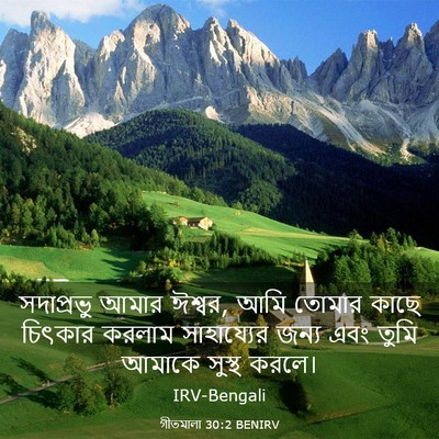 Picture 03 - গীতমালা 30:2 BENIRV - সদাপ্রভুু আমার - Bible Verse Picture