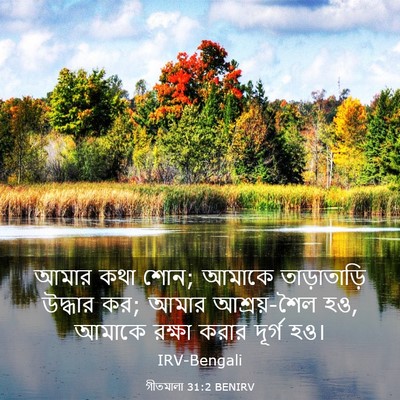 Picture 03 - গীতমালা 31:2 BENIRV - আমার কথা শোন; আমাকে - Bible Verse Picture