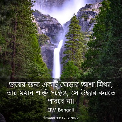 Picture 03 - গীতমালা 33:17 BENIRV - জয়ের জন্য একটি - Bible Verse Picture