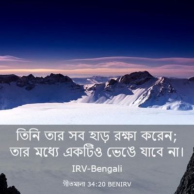 Picture 03 - গীতমালা 34:20 BENIRV - তিনি তার সব হাড় - Bible Verse Picture