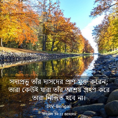 Picture 03 - গীতমালা 34:22 BENIRV - সদাপ্রভুু তাঁর - Bible Verse Picture