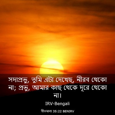 Picture 03 - গীতমালা 35:22 BENIRV - সদাপ্রভুু, তুমি - Bible Verse Picture