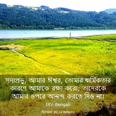 Picture 03 - গীতমালা 35:24 BENIRV - সদাপ্রভুু, আমার - Bible Verse Picture