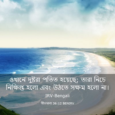 Picture 03 - গীতমালা 36:12 BENIRV - ওখানে দুষ্টরা - Bible Verse Picture
