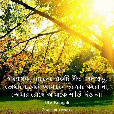 Picture 03 - গীতমালা 38:1 BENIRV - স্মরণার্থক, - Bible Verse Picture