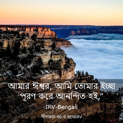Picture 03 - গীতমালা 40:8 BENIRV - আমার ঈশ্বর, আমি - Bible Verse Picture