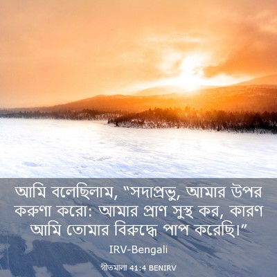 Picture 03 - গীতমালা 41:4 BENIRV - আমি বলেছিলাম, - Bible Verse Picture