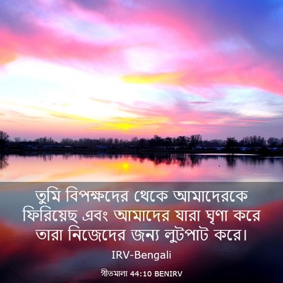 Picture 03 - গীতমালা 44:10 BENIRV - তুমি বিপক্ষদের - Bible Verse Picture