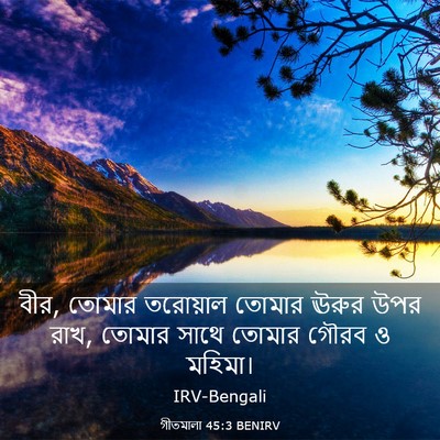 Picture 03 - গীতমালা 45:3 BENIRV - বীর, তোমার তরোয়াল - Bible Verse Picture