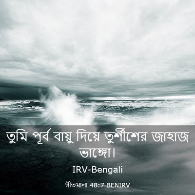 Picture 03 - গীতমালা 48:7 BENIRV - তুমি পূর্ব বায়ু - Bible Verse Picture