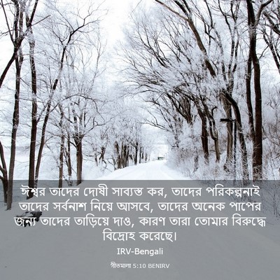 Picture 03 - গীতমালা 5:10 BENIRV - ঈশ্বর তাদের দোষী - Bible Verse Picture