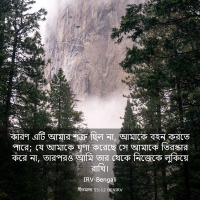 Picture 03 - গীতমালা 55:12 BENIRV - কারণ এটি আমার - Bible Verse Picture