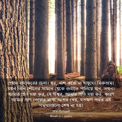 Picture 03 - গীতমালা 57:1 BENIRV - প্রধান বাদ্যকরের - Bible Verse Picture