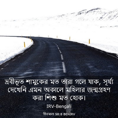 Picture 03 - গীতমালা 58:8 BENIRV - দ্রবীভূত শামুকের - Bible Verse Picture