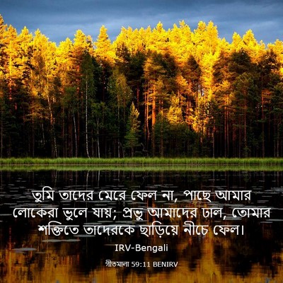 Picture 03 - গীতমালা 59:11 BENIRV - তুমি তাদের মেরে - Bible Verse Picture