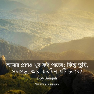 Picture 03 - গীতমালা 6:3 BENIRV - আমার প্রাণও খুব - Bible Verse Picture