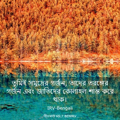 Picture 03 - গীতমালা 65:7 BENIRV - তুমিই সমুদ্রের - Bible Verse Picture