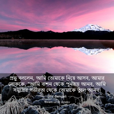 Picture 03 - গীতমালা 68:22 BENIRV - প্রভু বললেন, আমি - Bible Verse Picture