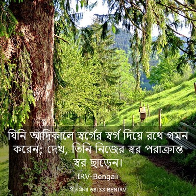Picture 03 - গীতমালা 68:33 BENIRV - যিনি আদিকালে - Bible Verse Picture