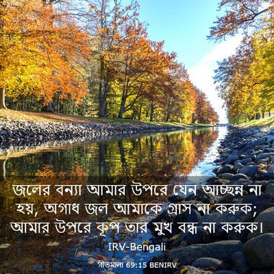 Picture 03 - গীতমালা 69:15 BENIRV - জলের বন্যা আমার - Bible Verse Picture