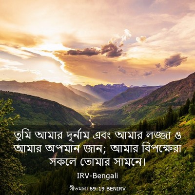 Picture 03 - গীতমালা 69:19 BENIRV - তুমি আমার দূর্নাম - Bible Verse Picture