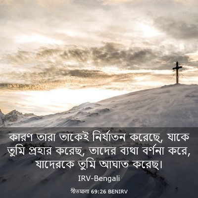 Picture 03 - গীতমালা 69:26 BENIRV - কারণ তারা তাকেই - Bible Verse Picture