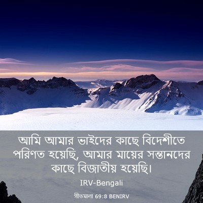 Picture 03 - গীতমালা 69:8 BENIRV - আমি আমার ভাইদের - Bible Verse Picture