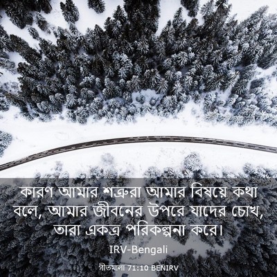 Picture 03 - গীতমালা 71:10 BENIRV - কারণ আমার শত্রুরা - Bible Verse Picture