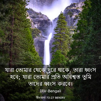 Picture 03 - গীতমালা 73:27 BENIRV - যারা তোমার থেকে - Bible Verse Picture