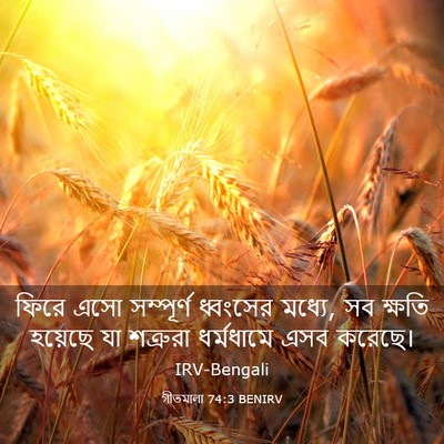 Picture 03 - গীতমালা 74:3 BENIRV - ফিরে এসো সম্পূর্ণ - Bible Verse Picture