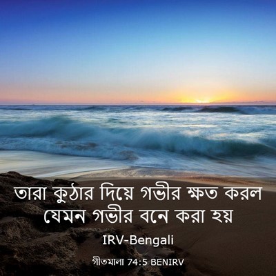 Picture 03 - গীতমালা 74:5 BENIRV - তারা কুঠার দিয়ে - Bible Verse Picture