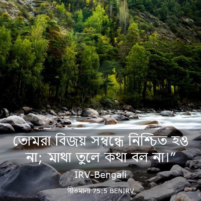 Picture 03 - গীতমালা 75:5 BENIRV - তোমরা বিজয় - Bible Verse Picture