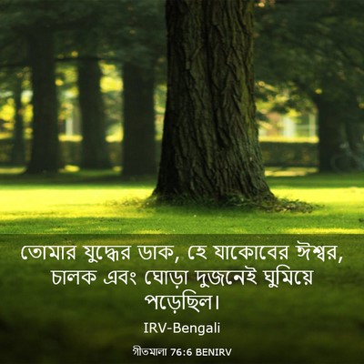 Picture 03 - গীতমালা 76:6 BENIRV - তোমার যুদ্ধের ডাক, - Bible Verse Picture